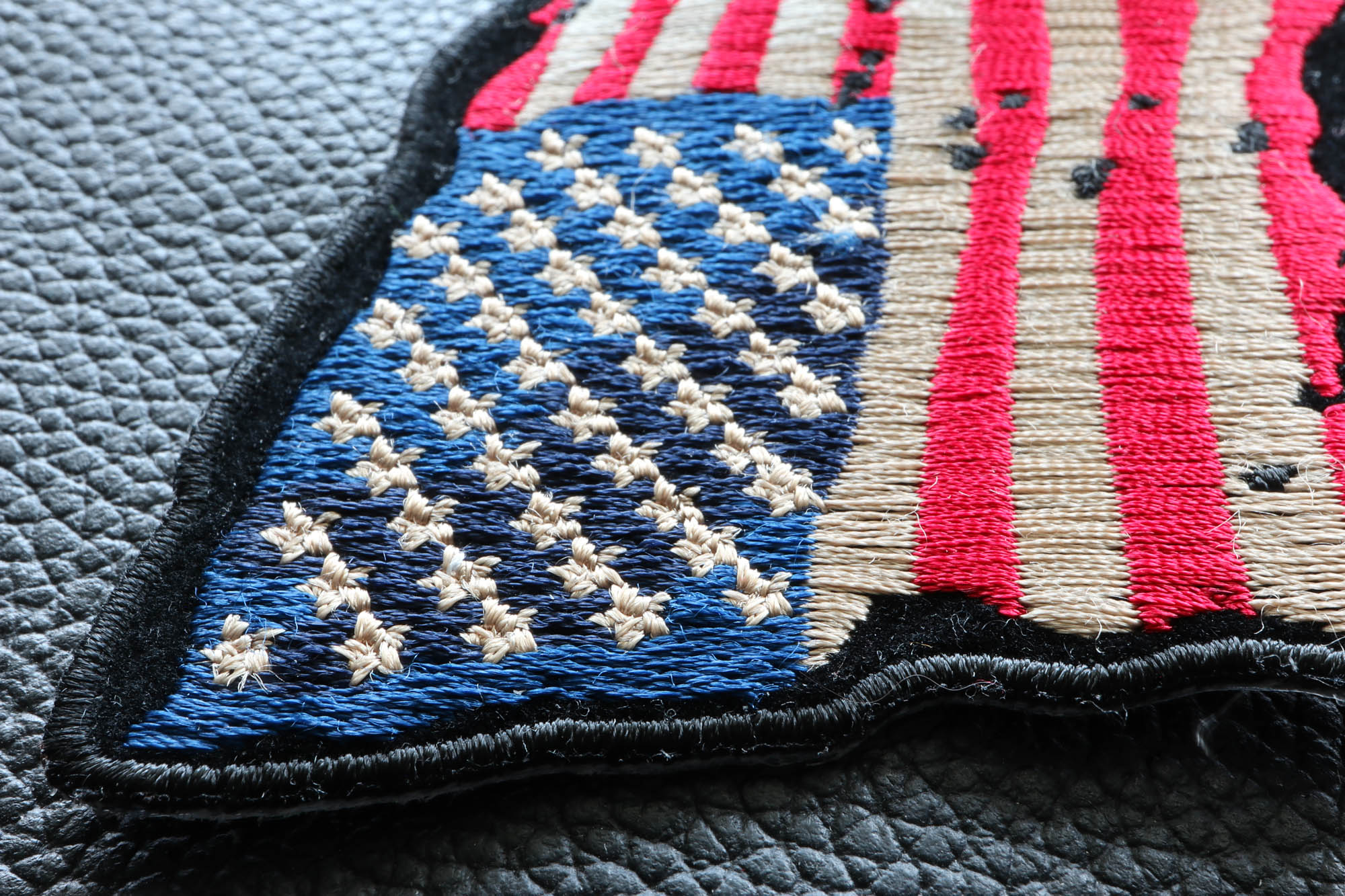 Tattered US American Flag iron on Patch ( 4 x 3 inche )